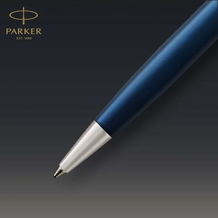 Parker Pen Sonnet, eleganter Füllfederhalter in Silber und Blau, höchste Schreibqualität – Bild 5