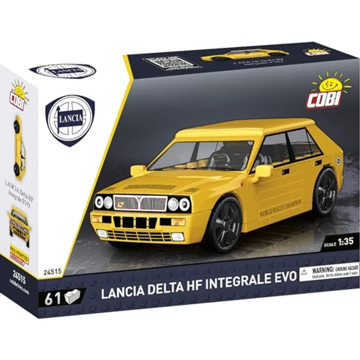 COBI 1991 Lancia Delta HF Integrale EVO, Modellfahrzeug aus Bausteinen, gelb – Bild 3