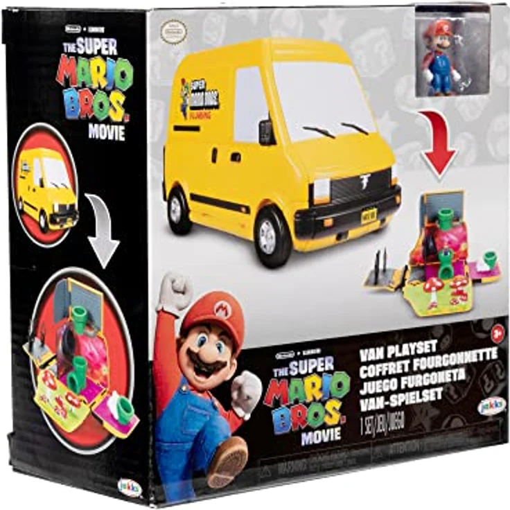 Jakks Pacific Nintendo Super Mario Movie Mini World Van Spielset, inkl. Mini-Mario-Figur, mit Warpzone-Universum, 18 x 18 x 10 cm, Kunststoff, ab 3 Jahren – Bild 9