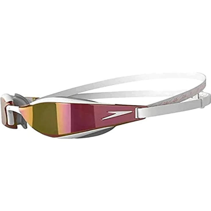 Speedo Unisex-Adult Fastskin Hyper Elite Mirror Schwimmbrillen, weiß/Oxid Grey/Rose Gold, Talla única – Bild 1