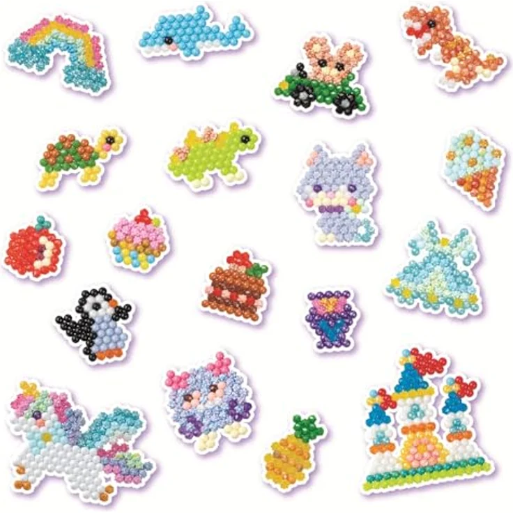 Aquabeads Kreativset Designer Handtasche, 1.400 Bastelperlen in 48 Farben mit Pop-Up Bastelplatte und 2-in-1 Perlenstift – Bild 5