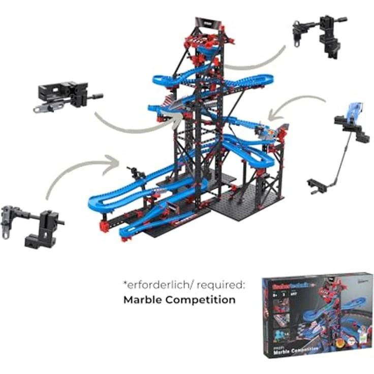 fischertechnik Marble Competition Battle 571898 – Murmelbahn-, Kugelbahn-Erweiterung, 3 Bahnelemente, ab 8 Jahre – Bild 5