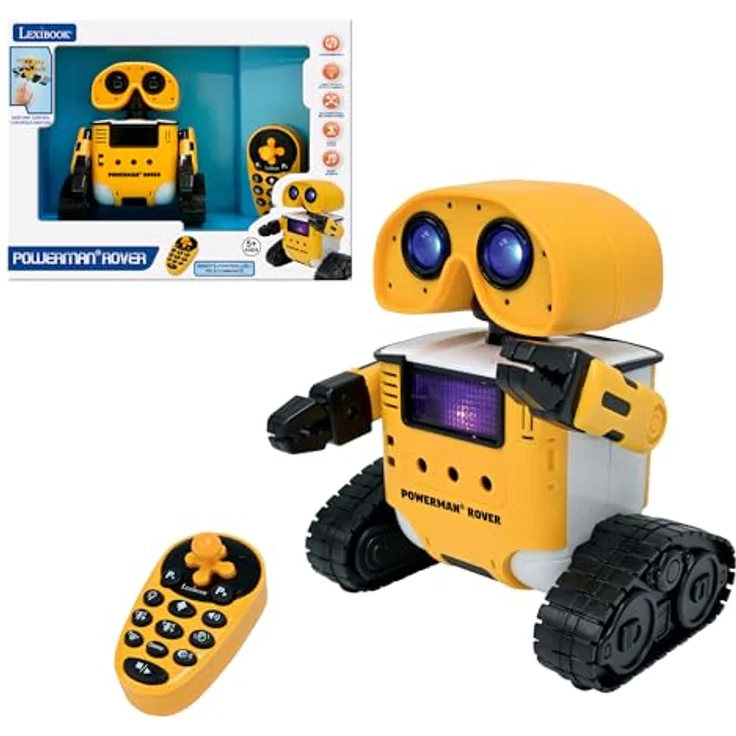 Lexibook Powerman Rover - Niedlicher Roboterbegleiter mit Fernbedienung, Gestensteuerung, Musik, Tanzen, Wiederholen, Licht- und Soundeffekten - STEM-programmierbar, ROB14 – Bild 1