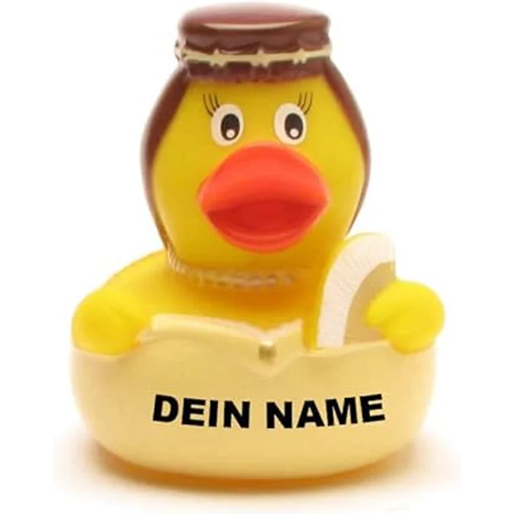 Duckshop Badeente Sissi, personalisierbar mit Wunschtext (max. 10 Zeichen), 8 cm Vinyl – Bild 1