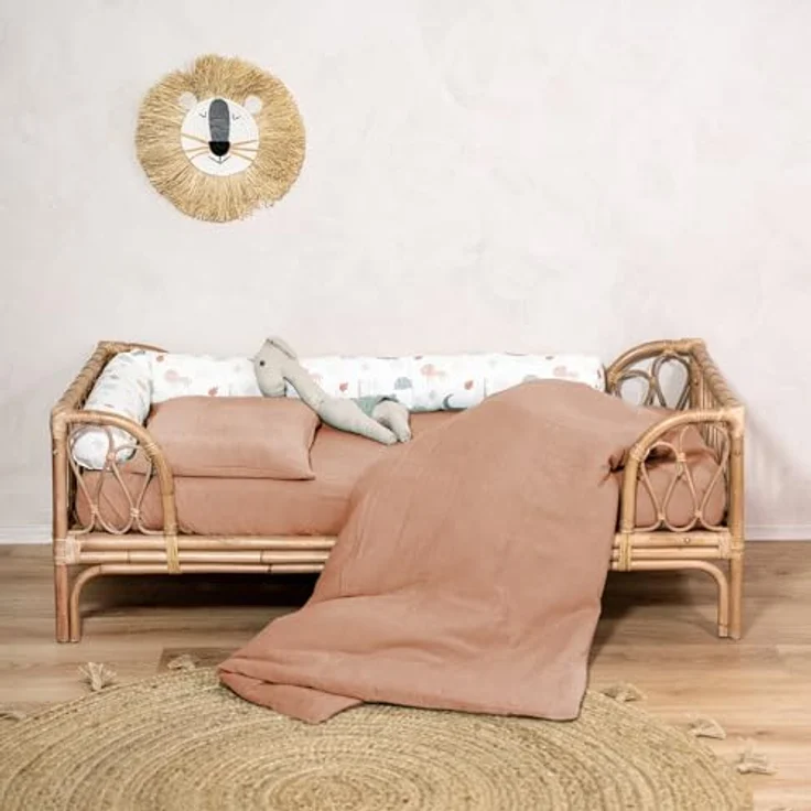 Julius Zöllner Bettwäsche Musselin Dune, 2-teiliges Set (100x135 cm und 40x60 cm), schadstoffgeprüft, atmungsaktiv und pflegeleicht – Bild 4