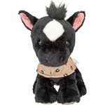 Depesche 13186 Miss Melody - Kuscheltier Pferd Black Angel in Schwarz und Weiß, ca. 20 cm groß mit Satteldecke