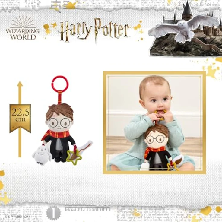 RAPPA Regenbogen-Plüsch-Harry-Potter-Aktivitätsspielzeug, Hängespielzeug für Babys mit sensorischen Farben und unterschiedlichen Texturen – Bild 2