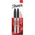 SHARPIE Permanent Marker | Marker Stifte mit feiner Spitze | schwarz | 2 Stück