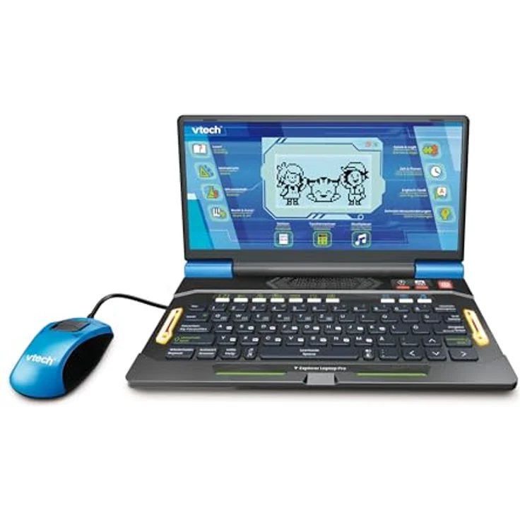 Vtech® Explorer Laptop Pro, Lerncomputer mit 164 Lernspielen, inkl. kabelgebundener Maus, für Kinder ab 6 Jahren – Bild 3
