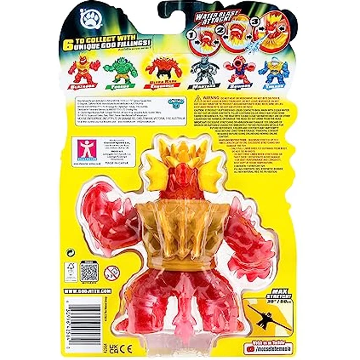 Heroes of Goo Jit Zu Deep GOO Sea Helden-Packung mit Blazagon. Super Stretchy und Dehnbare Actionfigur mit besonderer Schleimfüllung und Wasserspritz-Feature – Bild 4