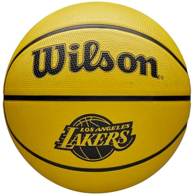 Wilson NBA Team Tribute Solid Basketball, Los Angeles Lakers, dreischichtiger Ball mit eingearbeitetem Design – Bild 1