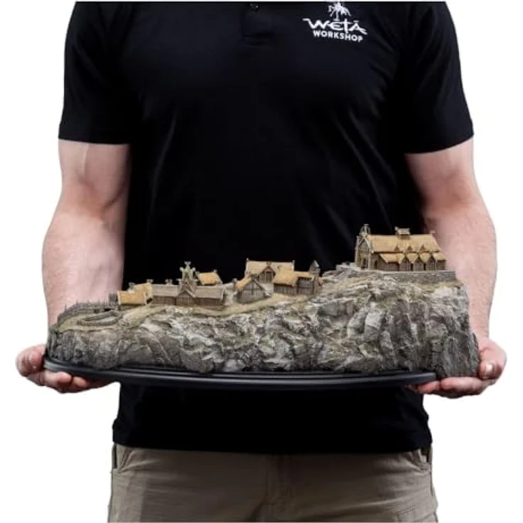 Weta Workshop Herr der Ringe Statue Edoras, Limited Edition 15 cm, detailreich mit Goldenen Saal und historischen Referenzen – Bild 5