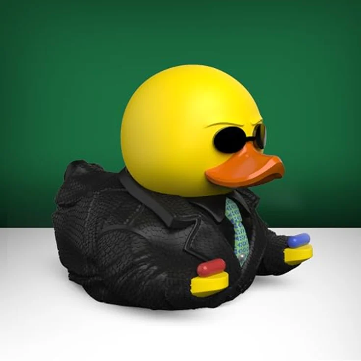 TUBBZ TUBBZ Box-Ausgabe: The Matrix - Morpheus, Cosplaying-Gummiente Vinylfigur, 9 cm groß, umweltfreundliche Verpackung mit The Matrix-Logo – Bild 4