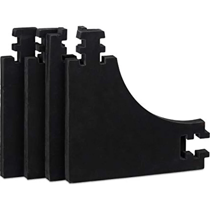 Relaxdays Schutzring für Dartscheiben, quadratisches Auffangfeld mit 3 cm dickem Wandschutz, 45 cm Durchmesser, 4 Teile – Bild 7