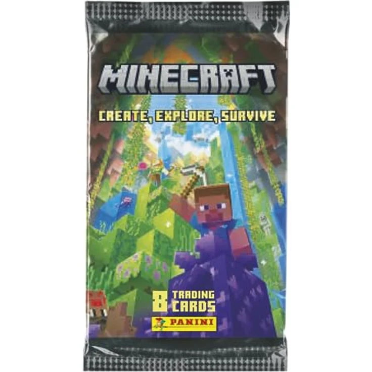 Panini Survive Minecraft Trading Cards 3 – Create, Explore, Survival, Box mit 18 Hüllen, 144 Karten, Limited Editions – Bild 2