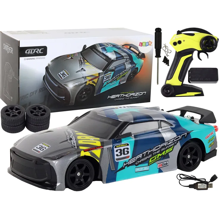Lean Toys RC Sportwagen Ferngesteuertes Spielzeug Fahrzeug, Schnell, Größe: UNIVERSAL