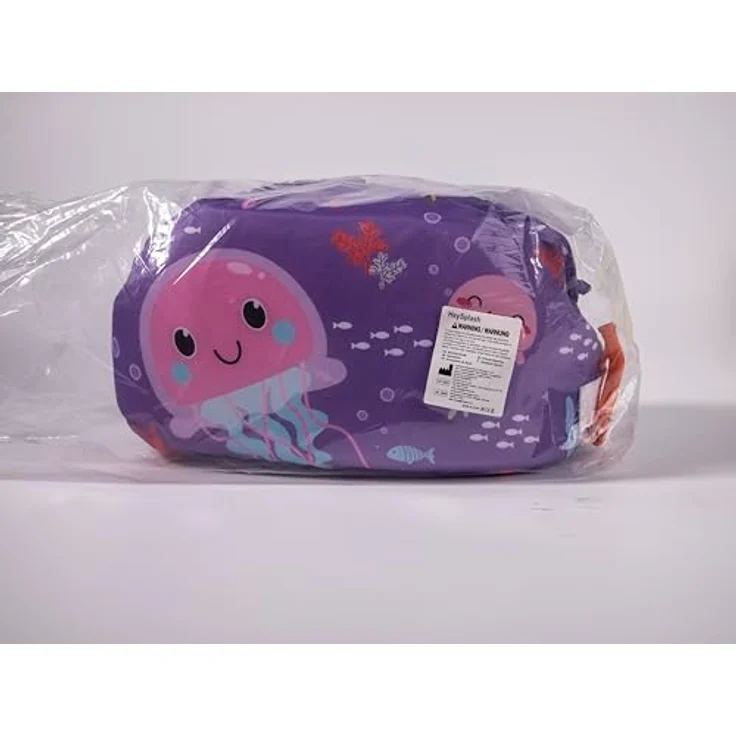 HeySplash Kinder Schwimmflügel, Cartoon Design Schwimmhilfe 2-6 Jahre Kinder Schwimmreifen Sicher Kein Aufblasen Schwimmgürtel mit Sicherheitsverschluss für Jungen Mädchen Schwimmtrainer, Lila – Bild 5