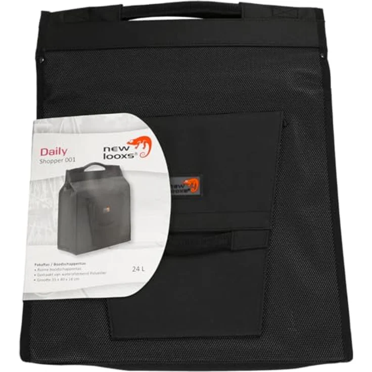New Looxs Daily Shopper Basic Gepäckträgertasche/Einkaufstasche, Black, 35 x 40 x 16 cm – Bild 2