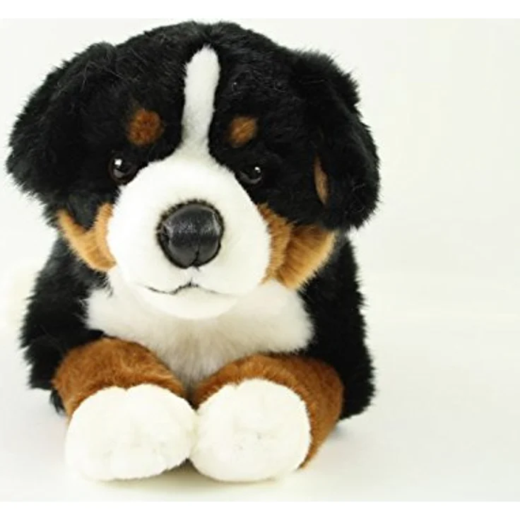 Teddys Rothenburg Kuscheltier Berner Sennenhund 45 cm liegend braun/schwarz/weiß Plüschbernersennenhund Uni-Toys mit kuschelweichem Plüsch - Preisvergleich – Bild 2
