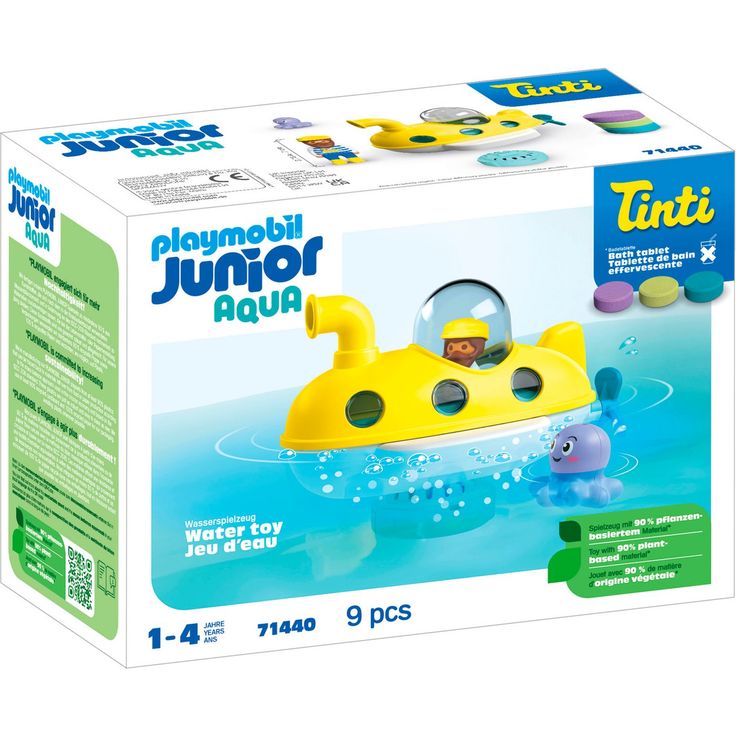 Playmobil® Konstruktions-Spielset Buntes U-Boot (71440), JUNIOR AQUA & Tinti, (9 St), Made in Europe