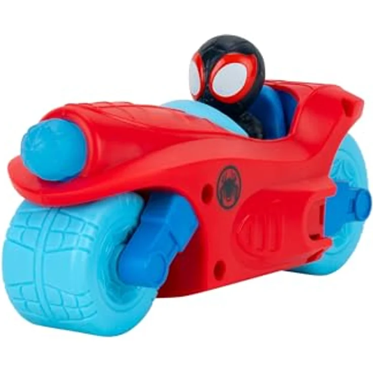 Spiderman Spidey 3-in-1 Fahrzeug Jet, Spielzeugauto mit 2 Motorrädern und Web Darts für actiongeladenen Spielspaß, ab 3 Jahren – Bild 5