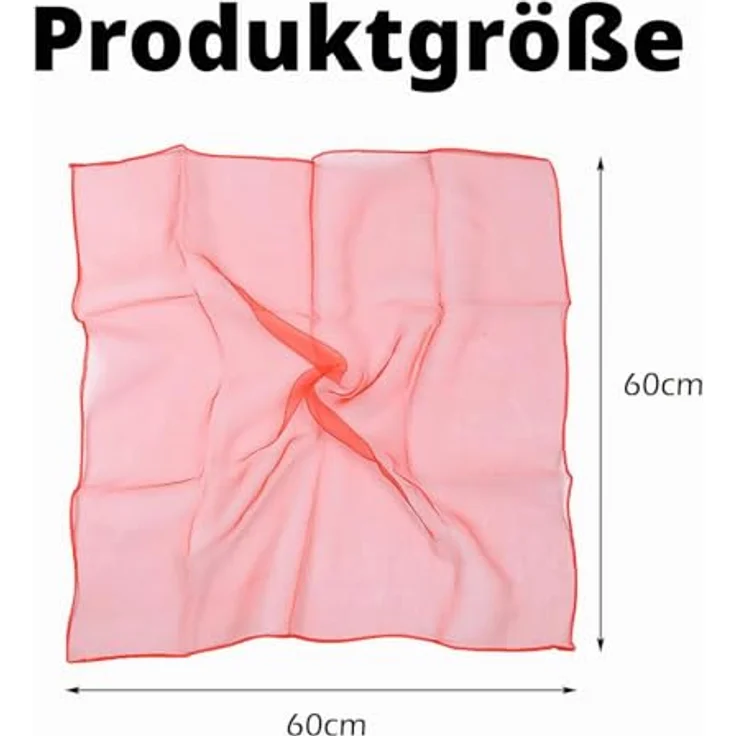 Xynovate Chiffontücher 12 Stück, 60 x 60 cm in 12 Farben für Tanz, Jonglieren und Bühnenauftritte – Bild 2