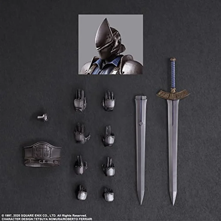 Square Enix FINAL FANTASY VII Remake - Roche - Play Arts Kai Figur, 27cm, detailreich mit austauschbarem Gesicht und Ständer – Bild 2