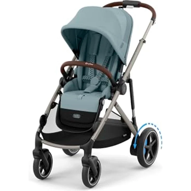 Cybex eGazelle S, Kinderwagen mit E-Antrieb, Wiegefunktion und großer Traglast, schwarz – Bild 1