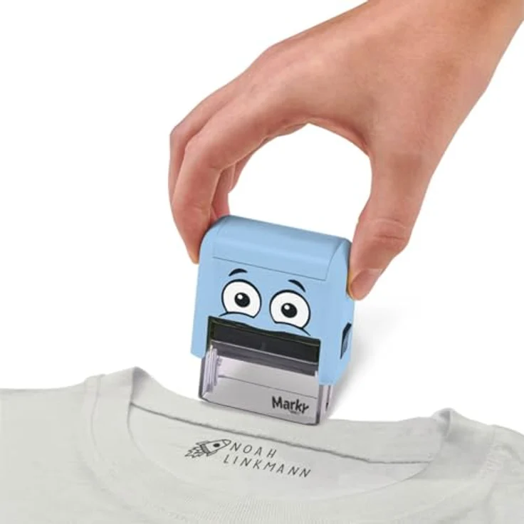 COLOP Markierstempel-Set Marky, waschfester Stempel mit 3 Zeilen Text, inkl. Pinzette und 20 Etiketten – Bild 6