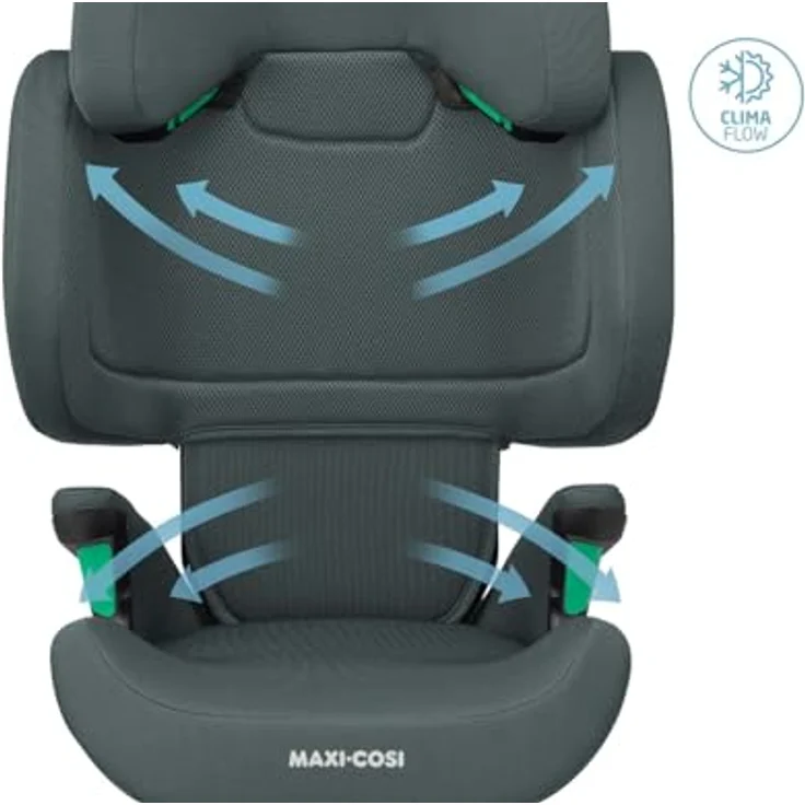 Maxi-Cosi RodiFix R i-Size, Sitzerhöhung mit hoherem Rücken, ISOFIX-Kindersitz, G-CELL Seitenaufprallschutz, verstellbare Höhe, ClimaFlow, Authentic Graphite – Bild 5