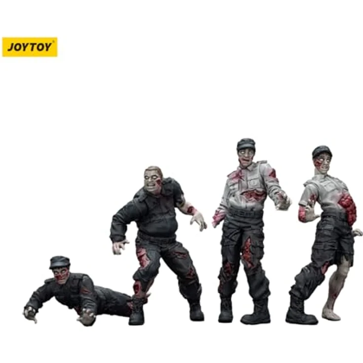 JOYTOY Zombie Dark Source Actionfiguren 4er-Pack Security Guards, 8 cm, detailreiche Sammelfiguren mit Zubehör – Bild 5