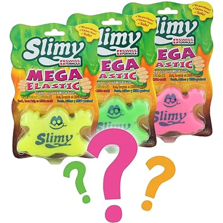 Slimy Mega Elastic 150g, Original Mega Slime Spielmasse für Kinder, superdehnbar, dermatologisch getestet, Überraschungsfarbe – Bild 1
