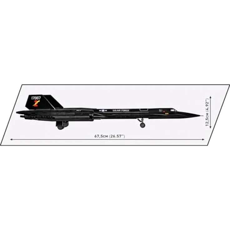 COBI Lockheed SR-71 Blackbird, US Militär Flugzeug, 1:48, 1374 Teile Bausatz, authentische Nachbildung mit präzisen Details – Bild 3
