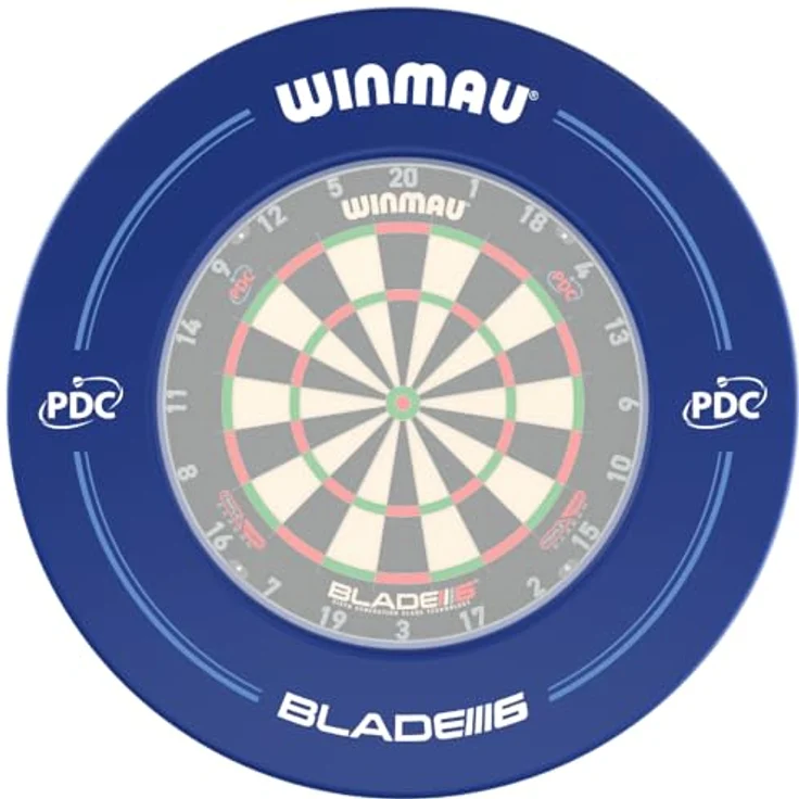 Winmau Catchring Blade 6 PDC, Auffangring für Dartspiele mit 68 cm Durchmesser, blau – Bild 8