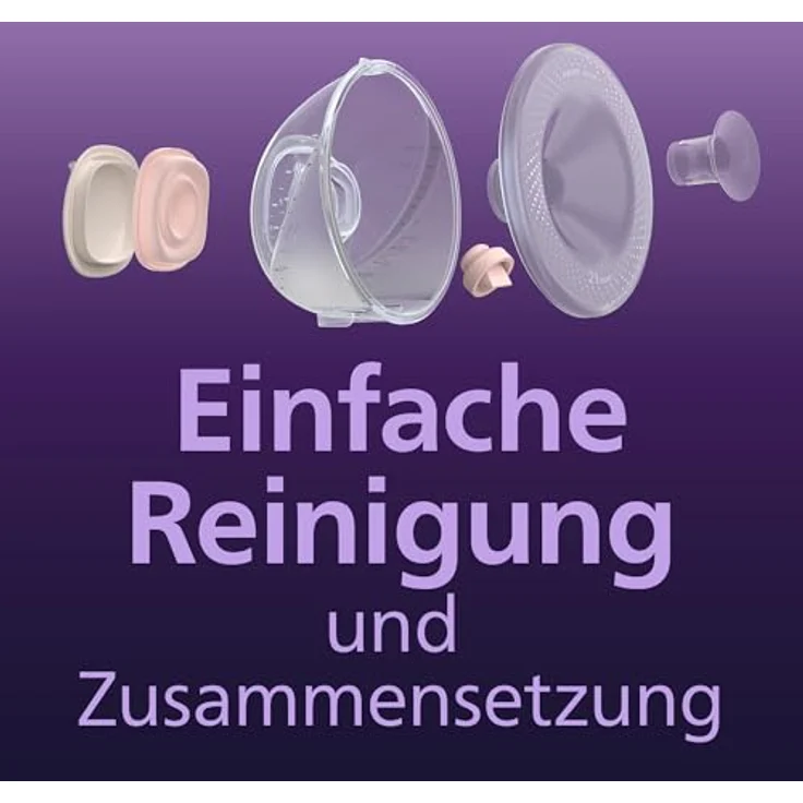 Philips Avent SCF531/11, Hands-free elektronische Einzelmilchpumpe mit Krankenhausqualitäts-Motor, bis zu 85 Pumpbewegungen/Minute, transparente Auffangschale – Bild 5
