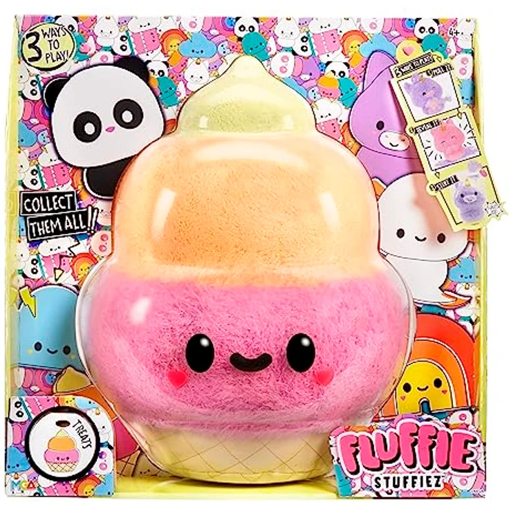 Fluffie Stuffiez Große Sammelplüschfigur - ICE CREAM - Überraschung beim Auspacken mit ASMR Fidget DIY Fellabziehen, Ultrasofter Flaum - Ideal für Kinder ab 4 Jahren – Bild 1