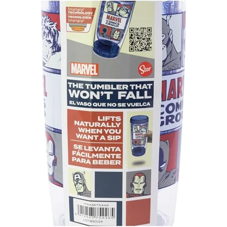 Stor Marvel Doppelwandiger Kunststoffbecher mit Kippschutz, 625 ml, BPA-frei, Offizielles Lizenzprodukt – Bild 5