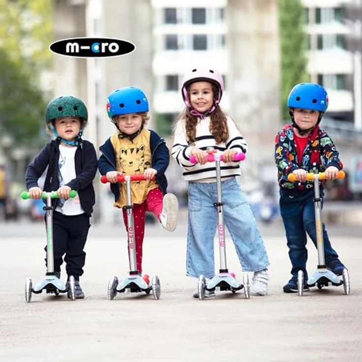 Micro Mini Micro Deluxe Flux LED, Scooter mit höhenverstellbarem Lenker und LED-Rädern für Kinder von 2-5 Jahren – Bild 4