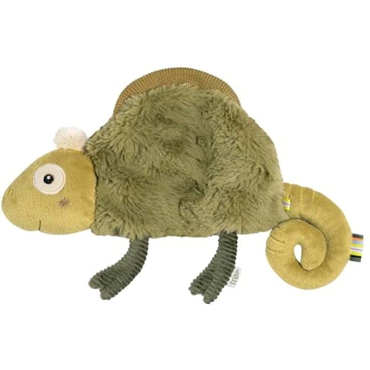 Fehn Schmusetuch Chamäleon, Spielkamerad und Einschlafhilfe, kuschelweich, ca. 33 cm, ab 0+ Monaten, waschbar bei 30°C – Bild 1