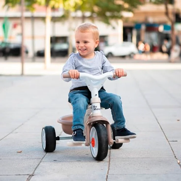 Smoby Dreirad Be Move, beige, Made in Europe - Innovatives Design, ergonomischer Sitz, höhenverstellbare Schiebestange – Bild 6