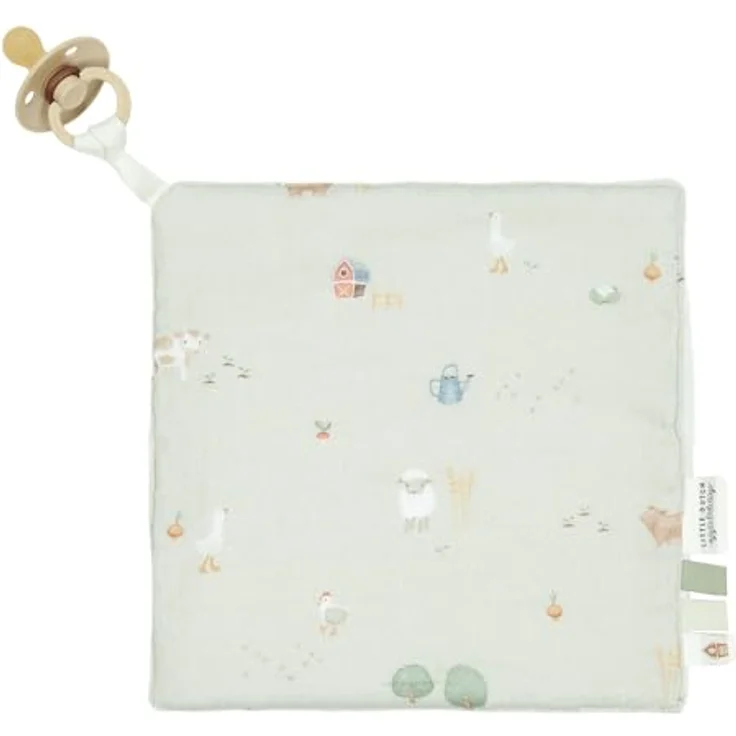 Little Dutch Schnullertuch Kuscheltuch - Little Farm grün – Bild 2
