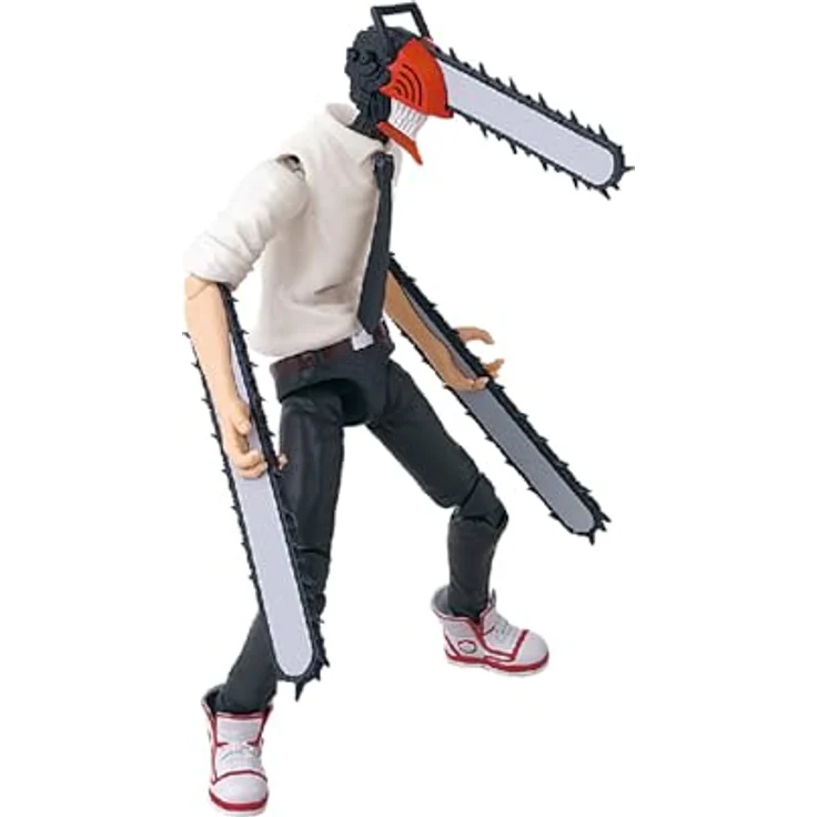 Bandai Anime Heroes Chainsaw Man, Actionfigur 17 cm mit 16 Gelenkpunkten und 3 Kettensägen, offiziell lizenziert – Bild 4