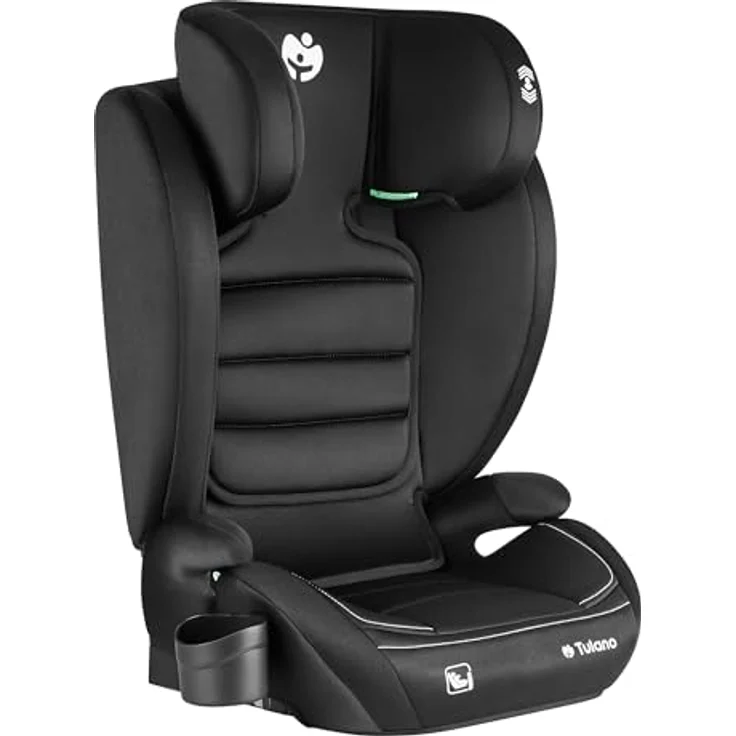 Tulano Joy 25, Kindersitz mit i-Size-Zulassung (ECE R129/03), verstärkter Kopfstütze und waschbarer Polsterung, schwarz – Bild 1
