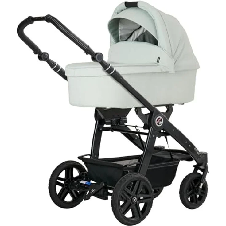 Hartan Kinderwagenset Racer GTS, Salbeigrün, 3-teilig mit ergonomischer Babywanne, umsetzbarem Sportsitz und kugelgelagerten Rädern, Made in Germany – Bild 4