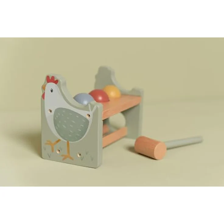 Little Dutch 7146 FSC Holz Hammerbank Huhn - Little Farm grün – Bild 6