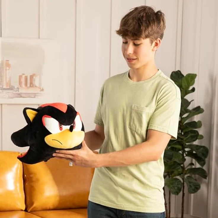 Tomy Sonic The Hedgehog Mocchi-Mocchi Plüschfigur Mega - Shadow, 40 cm, aus weichem hochwertigem Material für Komfort und Dekoration – Bild 5
