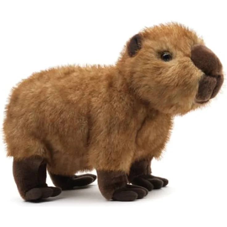 Teddys Rothenburg Kuscheltier Wasserschwein Capybara, braun, 28 cm, stehend, waschbar bis 30°C – Bild 1