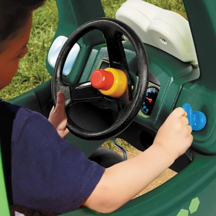 little tikes Dino-Cozy Coupe, Dino-Auto für Kinder 18 Monate - 3 Jahre, mit 360°-Drehung, abnehmbarem Bodenbrett, Handkraft, 92 x 72 x 44 cm – Bild 4