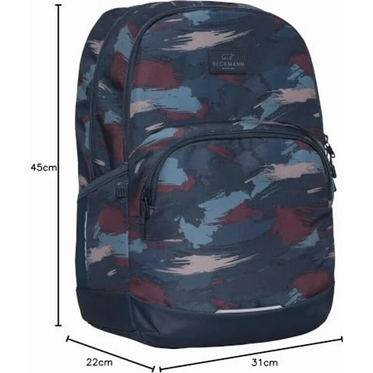 Beckmann Norway Schulrucksack Sport Jr. im Blau-Bürstendesign, Polyester-Material für den Casual-Stil – Bild 10