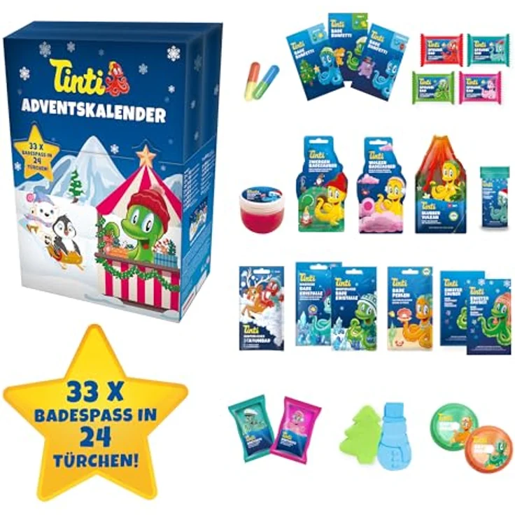 TINTI Adventskalender, Badewannen-Spielzeug mit 24 Überraschungen für sensible Kinderhaut – Bild 5
